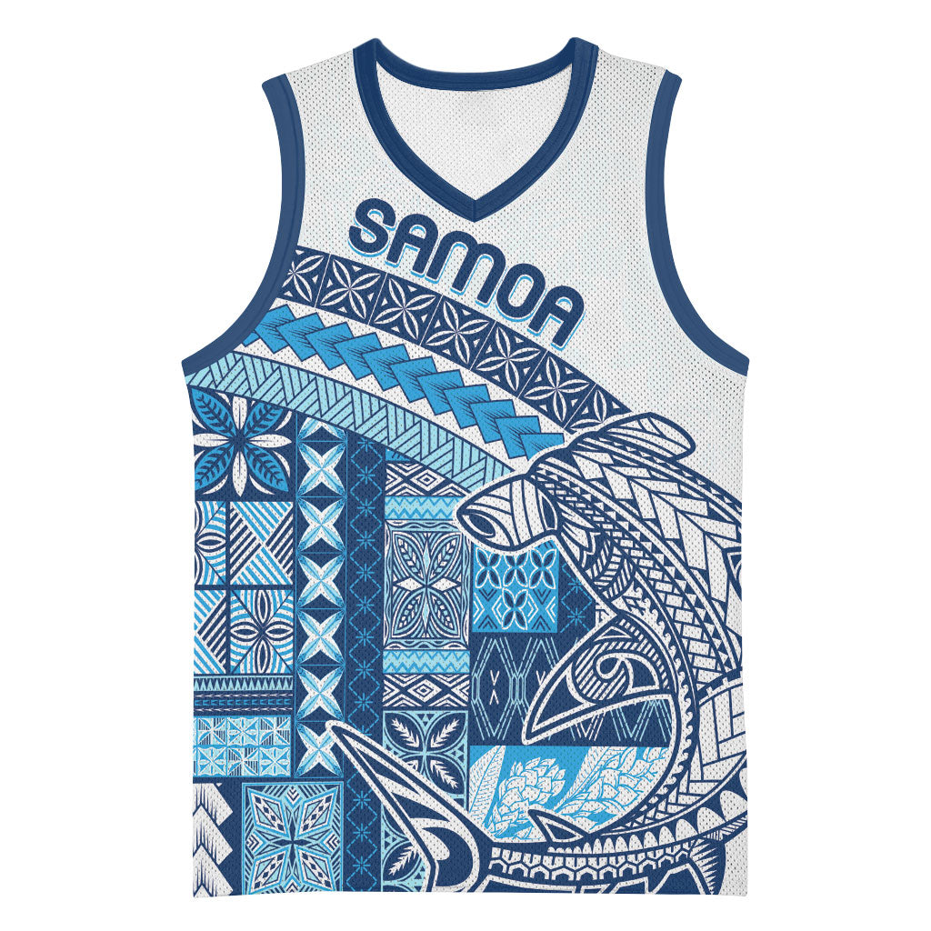 Samoa Mamanu Siapo Royal Blue Basketball Jersey Tatau Malie LT7 Unisex Royal Blue - Polynesian Pride