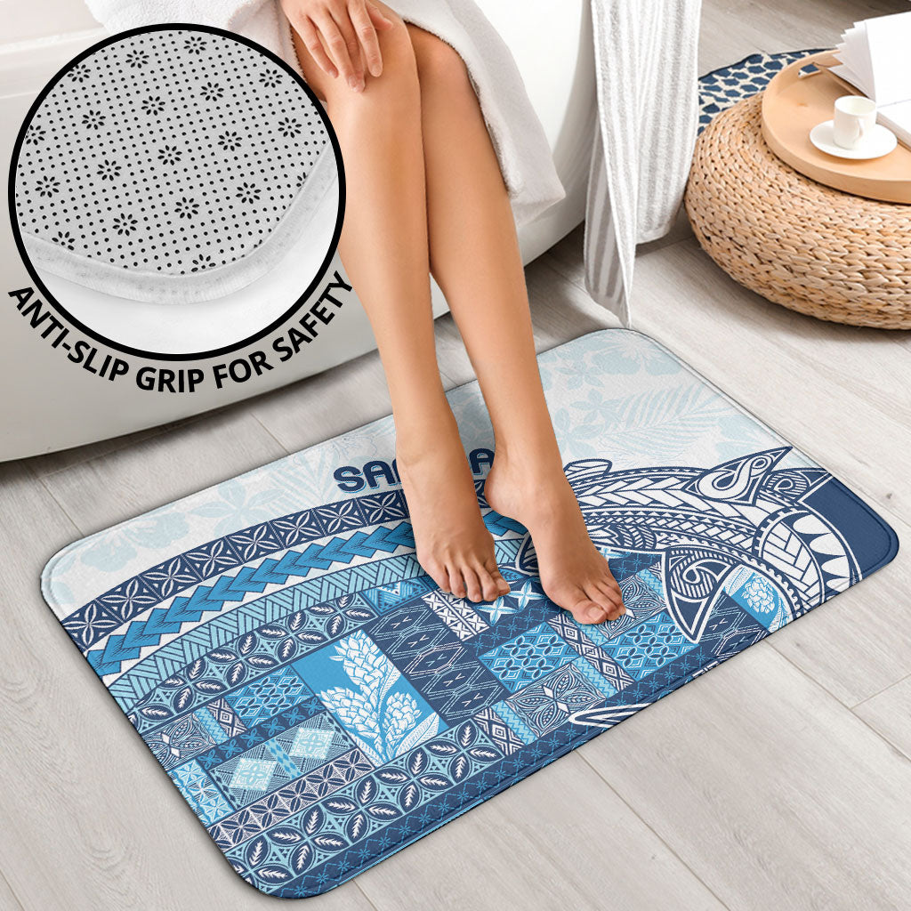 Samoa Mamanu Siapo Royal Blue Bathroom Set Tatau Malie LT7 - Polynesian Pride