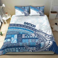 Samoa Mamanu Siapo Royal Blue Bedding Set Tatau Malie LT7 - Polynesian Pride