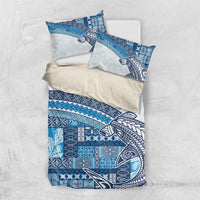 Samoa Mamanu Siapo Royal Blue Bedding Set Tatau Malie LT7 US Twin 172cm x 218cm Royal Blue - Polynesian Pride