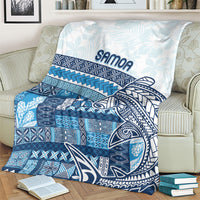 Samoa Mamanu Siapo Royal Blue Blanket Tatau Malie LT7 - Polynesian Pride