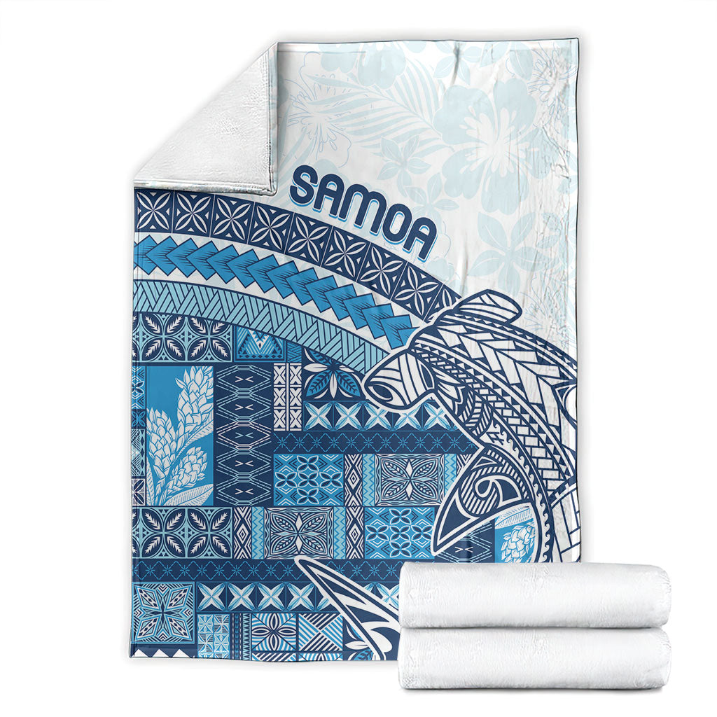 Samoa Mamanu Siapo Royal Blue Blanket Tatau Malie LT7 - Polynesian Pride