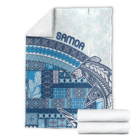 Samoa Mamanu Siapo Royal Blue Blanket Tatau Malie LT7 - Polynesian Pride