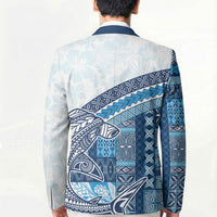 Samoa Mamanu Siapo Royal Blue Blazer Tatau Malie LT7 - Polynesian Pride