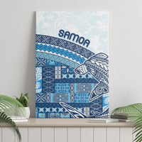 Samoa Mamanu Siapo Royal Blue Canvas Wall Art Tatau Malie LT7 - Polynesian Pride
