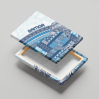 Samoa Mamanu Siapo Royal Blue Canvas Wall Art Tatau Malie LT7 - Polynesian Pride