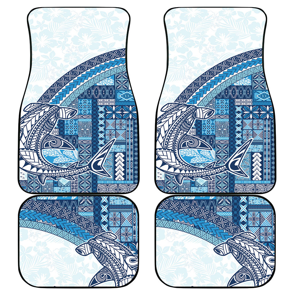 Samoa Mamanu Siapo Royal Blue Car Mats Tatau Malie LT7 - Polynesian Pride