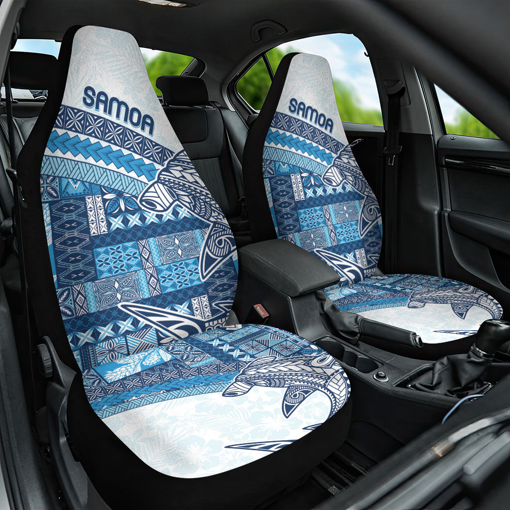 Samoa Mamanu Siapo Royal Blue Car Seat Cover Tatau Malie LT7 One Size Royal Blue - Polynesian Pride