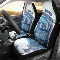 Samoa Mamanu Siapo Royal Blue Car Seat Cover Tatau Malie LT7 - Polynesian Pride