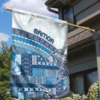 Samoa Mamanu Siapo Royal Blue Garden Flag Tatau Malie LT7 - Polynesian Pride