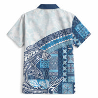Samoa Mamanu Siapo Royal Blue Hawaiian Shirt Tatau Malie LT7 - Polynesian Pride