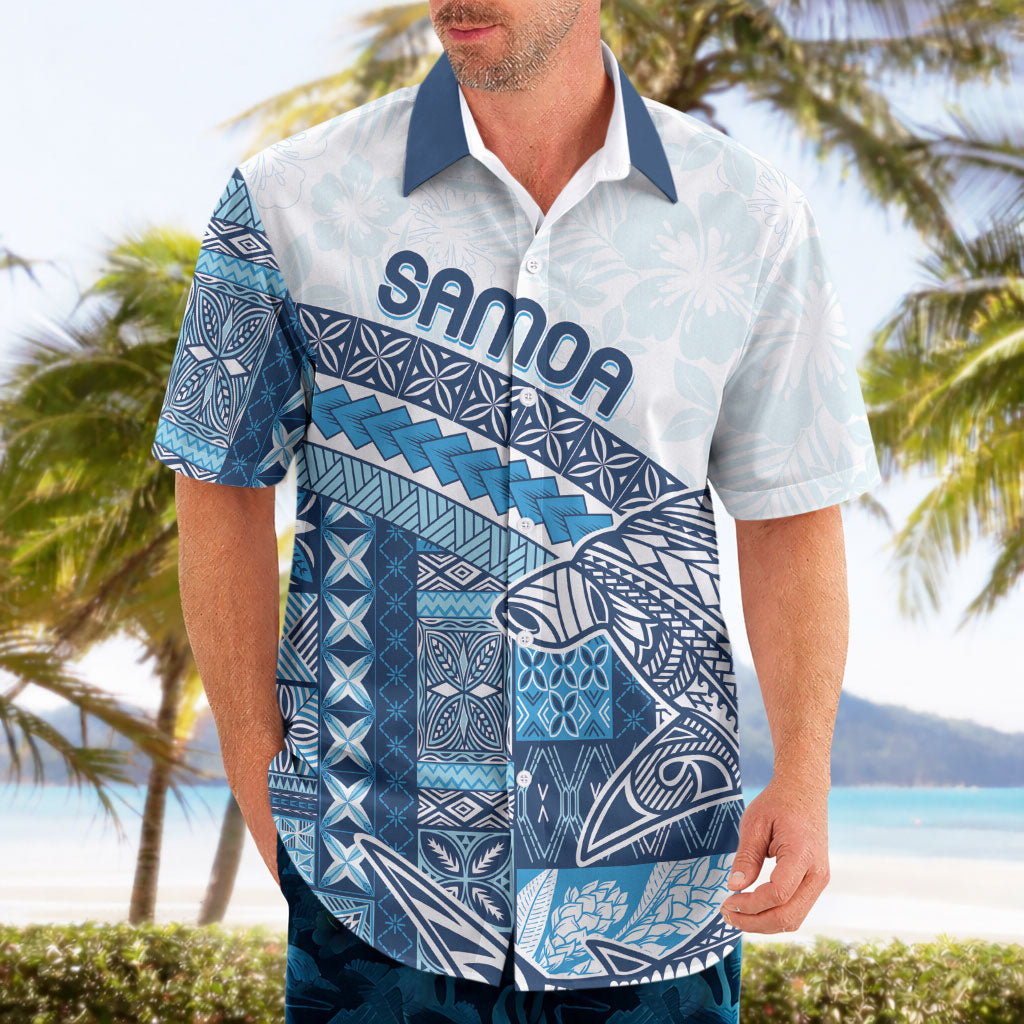 Samoa Mamanu Siapo Royal Blue Hawaiian Shirt Tatau Malie LT7 - Polynesian Pride