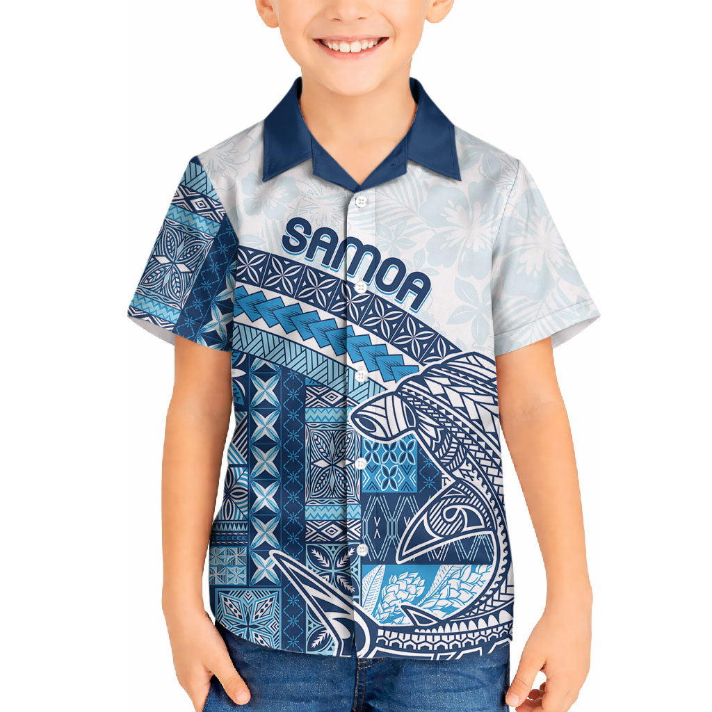 Samoa Mamanu Siapo Royal Blue Hawaiian Shirt Tatau Malie LT7 - Polynesian Pride