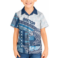 Samoa Mamanu Siapo Royal Blue Hawaiian Shirt Tatau Malie LT7 - Polynesian Pride