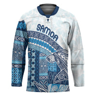 Samoa Mamanu Siapo Royal Blue Hockey Jersey Tatau Malie LT7 Unisex Royal Blue - Polynesian Pride