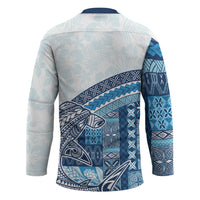 Samoa Mamanu Siapo Royal Blue Hockey Jersey Tatau Malie LT7 - Polynesian Pride