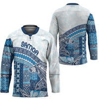 Samoa Mamanu Siapo Royal Blue Hockey Jersey Tatau Malie LT7 - Polynesian Pride