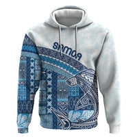 Samoa Mamanu Siapo Royal Blue Hoodie Tatau Malie LT7 Pullover Hoodie Royal Blue - Polynesian Pride