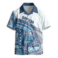 Samoa Mamanu Siapo Royal Blue Kid Hawaiian Shirt Tatau Malie LT7 - Polynesian Pride