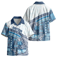 Samoa Mamanu Siapo Royal Blue Kid Hawaiian Shirt Tatau Malie LT7 - Polynesian Pride