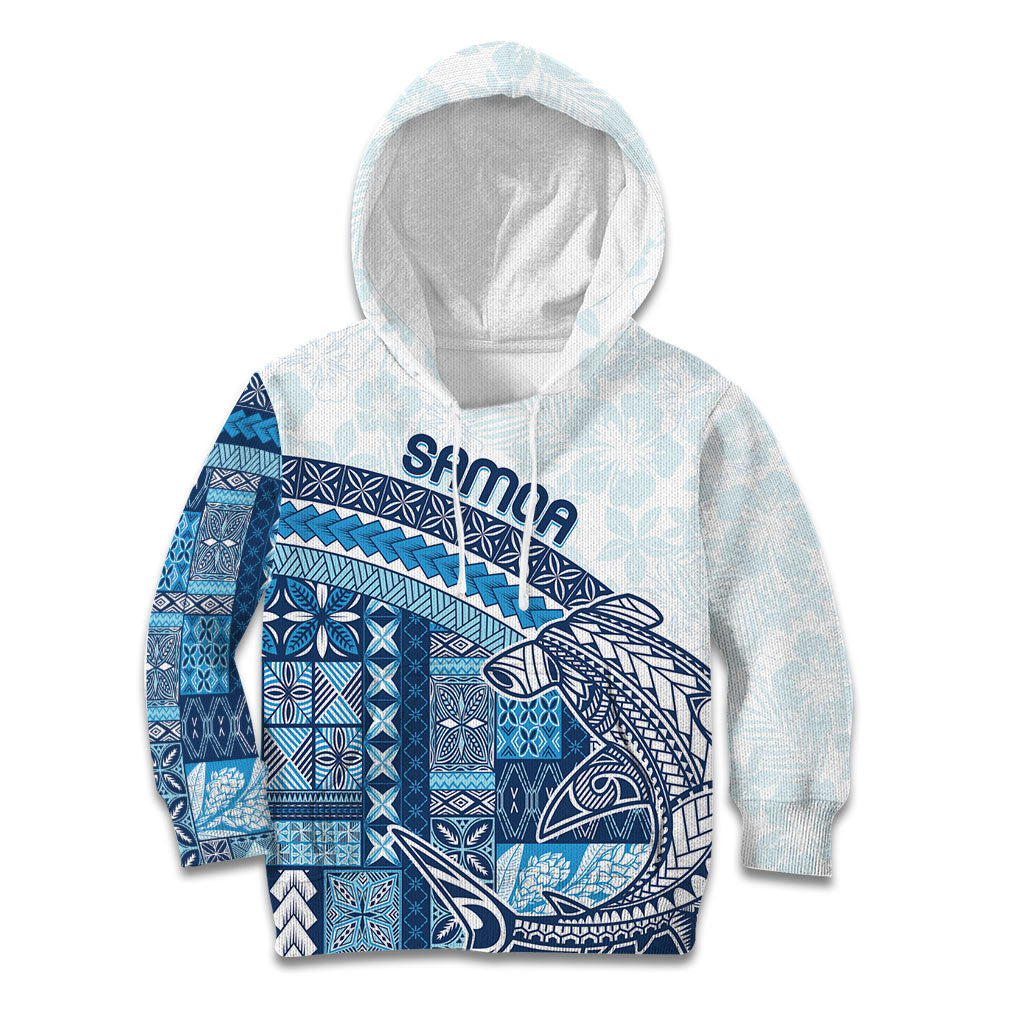 Samoa Mamanu Siapo Royal Blue Kid Hoodie Tatau Malie LT7 Hoodie Royal Blue - Polynesian Pride