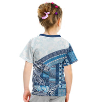 Samoa Mamanu Siapo Royal Blue Kid T Shirt Tatau Malie LT7 - Polynesian Pride