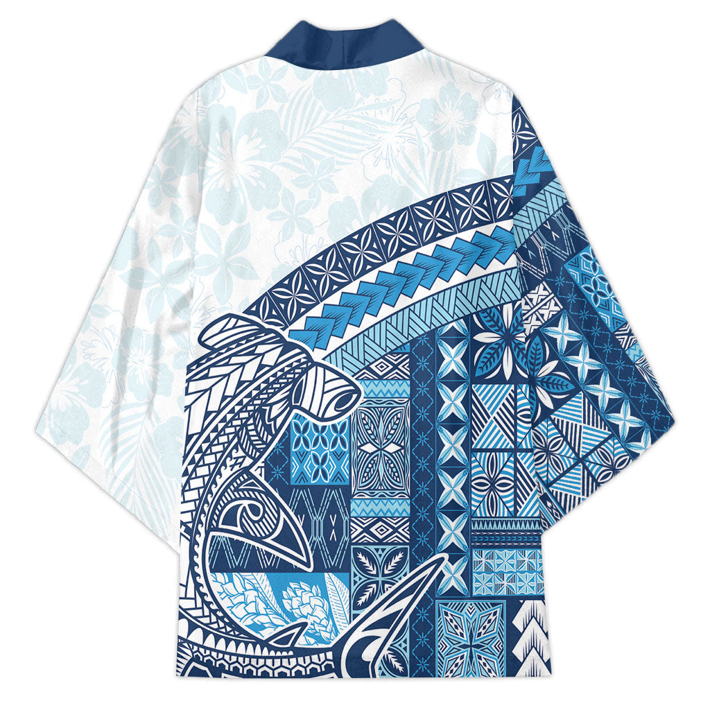 Samoa Mamanu Siapo Royal Blue Kimono Tatau Malie LT7 - Polynesian Pride