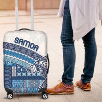 Samoa Mamanu Siapo Royal Blue Luggage Cover Tatau Malie LT7 Royal Blue - Polynesian Pride