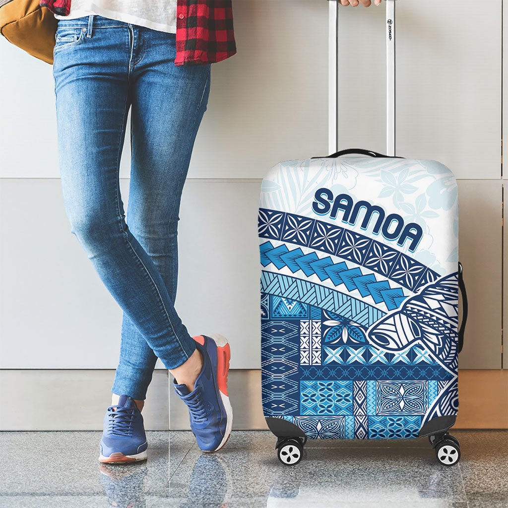 Samoa Mamanu Siapo Royal Blue Luggage Cover Tatau Malie LT7 - Polynesian Pride