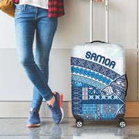 Samoa Mamanu Siapo Royal Blue Luggage Cover Tatau Malie LT7 - Polynesian Pride