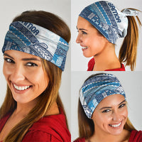Samoa Mamanu Siapo Royal Blue Neck Gaiter Tatau Malie LT7 - Polynesian Pride