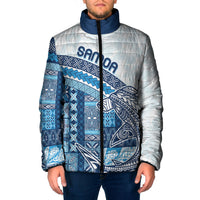 Samoa Mamanu Siapo Royal Blue Padded Jacket Tatau Malie LT7 Men Royal Blue - Polynesian Pride