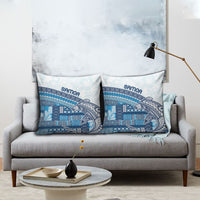 Samoa Mamanu Siapo Royal Blue Pillow Cover Tatau Malie LT7 - Polynesian Pride