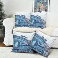 Samoa Mamanu Siapo Royal Blue Pillow Cover Tatau Malie LT7 - Polynesian Pride