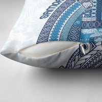 Samoa Mamanu Siapo Royal Blue Pillow Cover Tatau Malie LT7 - Polynesian Pride