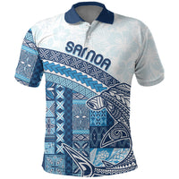 Samoa Mamanu Siapo Royal Blue Polo Shirt Tatau Malie LT7 Royal Blue - Polynesian Pride