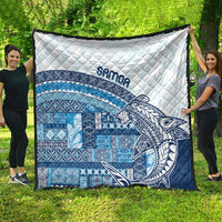 Samoa Mamanu Siapo Royal Blue Quilt Tatau Malie LT7 - Polynesian Pride