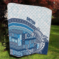 Samoa Mamanu Siapo Royal Blue Quilt Tatau Malie LT7 - Polynesian Pride
