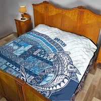 Samoa Mamanu Siapo Royal Blue Quilt Tatau Malie LT7 - Polynesian Pride