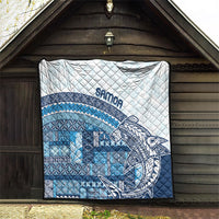 Samoa Mamanu Siapo Royal Blue Quilt Tatau Malie LT7 - Polynesian Pride