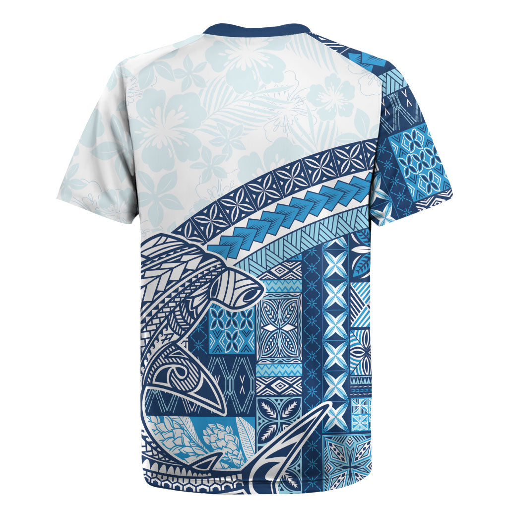 Samoa Mamanu Siapo Royal Blue Rugby Jersey Tatau Malie LT7 - Polynesian Pride