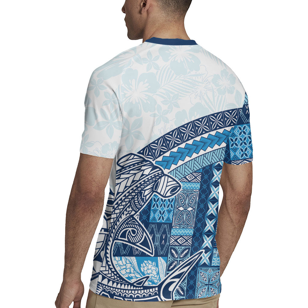 Samoa Mamanu Siapo Royal Blue Rugby Jersey Tatau Malie LT7 - Polynesian Pride
