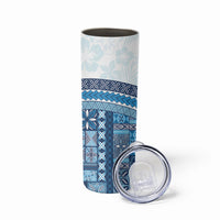 Samoa Mamanu Siapo Royal Blue Skinny Tumbler Tatau Malie LT7 - Polynesian Pride