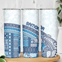 Samoa Mamanu Siapo Royal Blue Skinny Tumbler Tatau Malie LT7 - Polynesian Pride