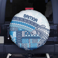 Samoa Mamanu Siapo Royal Blue Spare Tire Cover Tatau Malie LT7 No hole Royal Blue - Polynesian Pride