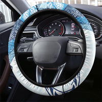 Samoa Mamanu Siapo Royal Blue Steering Wheel Cover Tatau Malie LT7 - Polynesian Pride