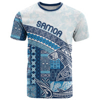 Samoa Mamanu Siapo Royal Blue T Shirt Tatau Malie LT7 Royal Blue - Polynesian Pride