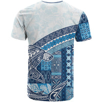 Samoa Mamanu Siapo Royal Blue T Shirt Tatau Malie LT7 - Polynesian Pride
