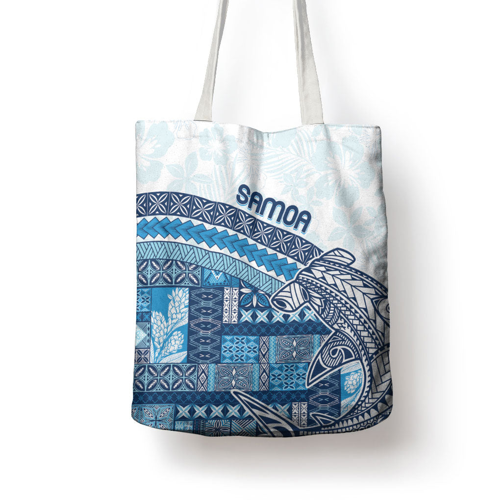Samoa Mamanu Siapo Royal Blue Tote Bag Tatau Malie LT7 - Polynesian Pride