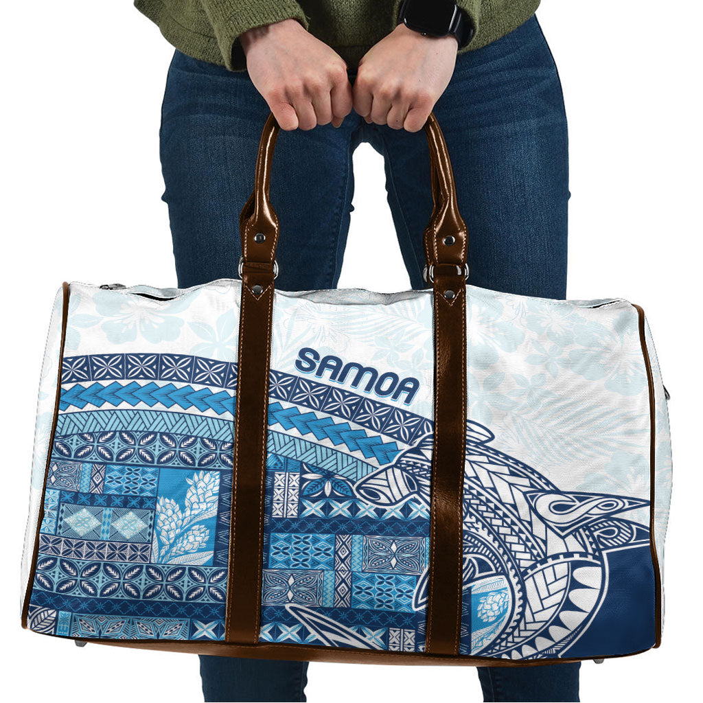 Samoa Mamanu Siapo Royal Blue Travel Bag Tatau Malie LT7 Royal Blue - Polynesian Pride